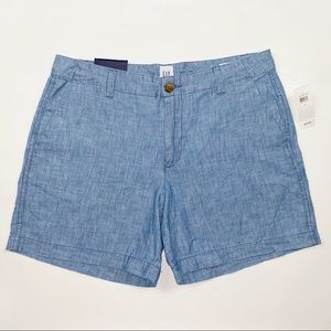 GAP Blue Chambray City Shorts